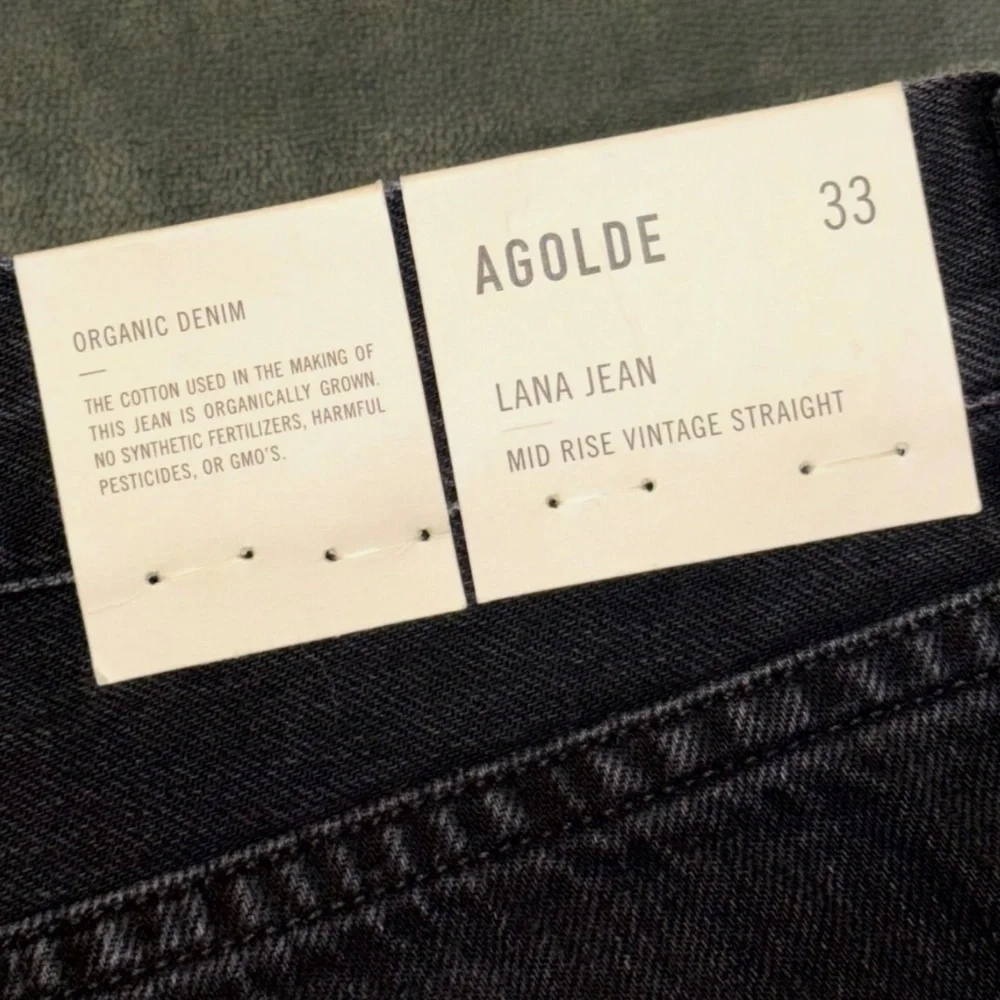 AGOLDE Lana Slice Mid Rise Vintage Straight Leg Jeans Color Decent